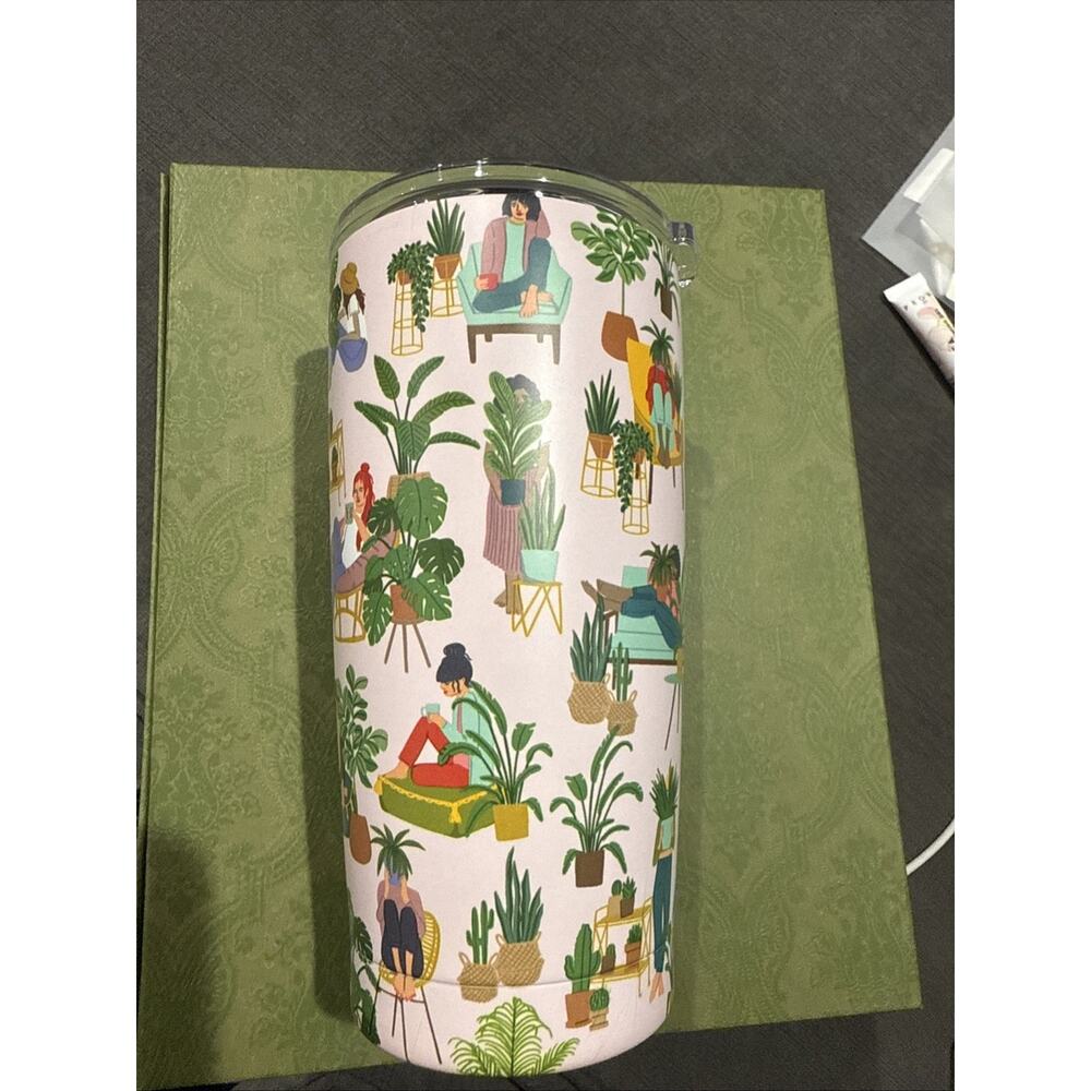 OCS Designs Insulated Stainless Steel Tumbler 17 oz Women Houseplants New - Picture 2 of 6